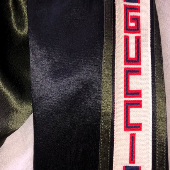 Green Velvet Gucci Varsity Jacket - Picture 3 of 4